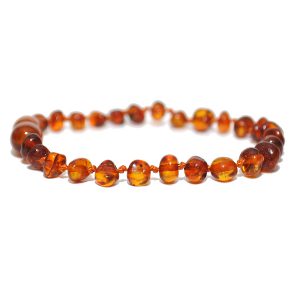 pulsera bebé barroco cognac 14 cms.