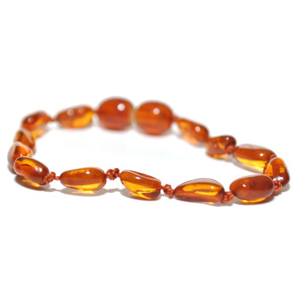 pulsera bebé Beans cognac 14 cms.