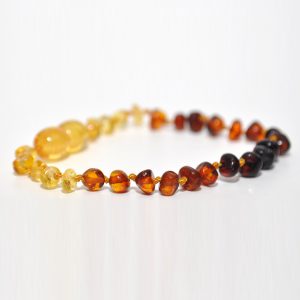 pulsera niño barroco limon, miel, cognac, cherry 16 cms.