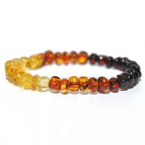 pulsera adulto barroco limon, miel, cognac, cherry 21 cms.