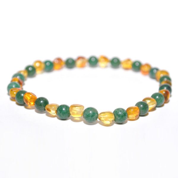 pulsera adulto barroco limon, jade 21 cms.