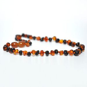 collar bebé barroco cognac, cherry 32 cms.