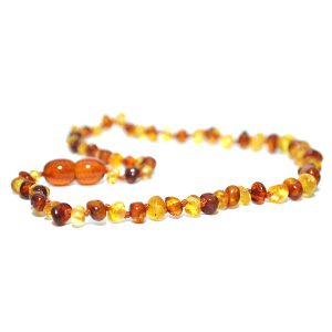 collar bebé barroco limon, cognac 32 cms.