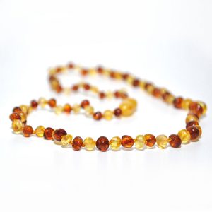collar adulto barroco limon, cognac 45 cms.