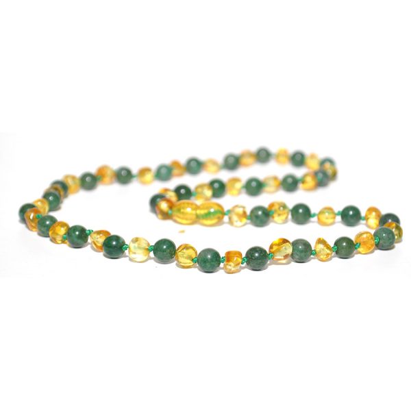 collar adulto barroco limon, jade 45 cms.